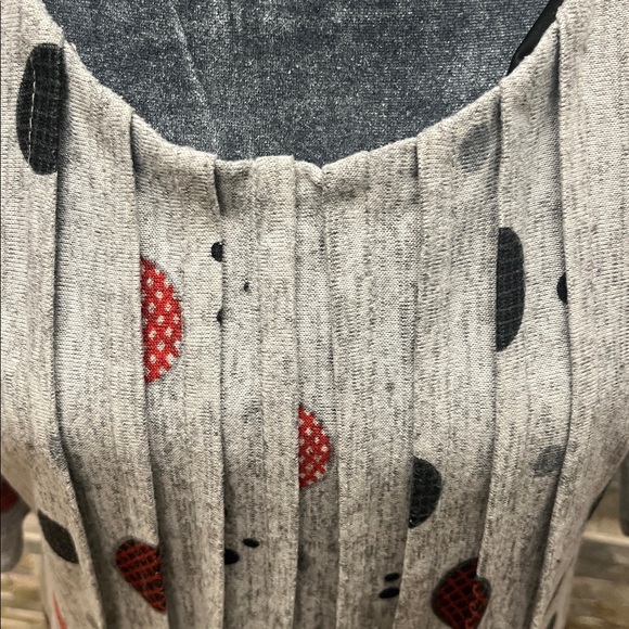 Perceptions Gray and Red Patterned Tunic Dress - Picture 7 of 9
